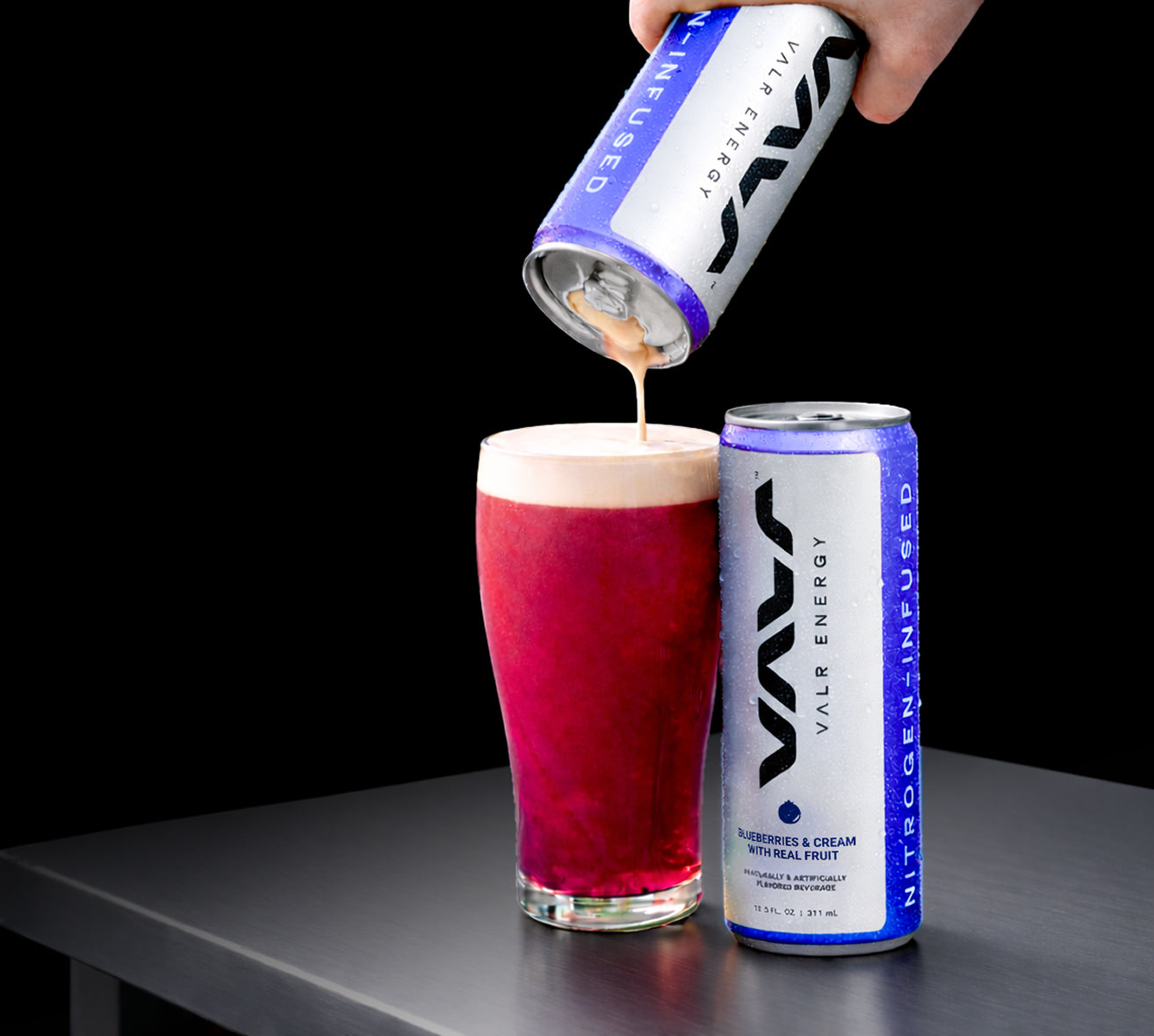 Nitrogen-Infused Blueberries & Cream